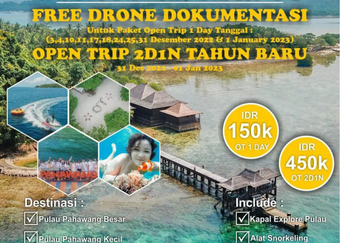 Libur Telah Tiba! Promo Akhir tahun Rasakan Nikmatnya Trip 2D1N Tahun Baru hingga periode 1 Januari 2023