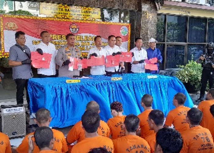 Operasi Antik, Polresta Bandar Lampung Amankan 71 Tersangka Narkoba