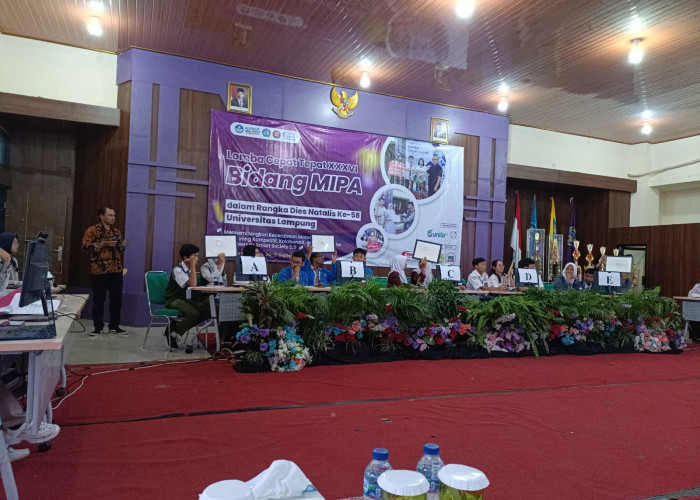 Dalam Rangka Dies Natalis Unila, 68 Sekolah Ikuti LCT XXXVI Bidang MIPA di FKIP Unila