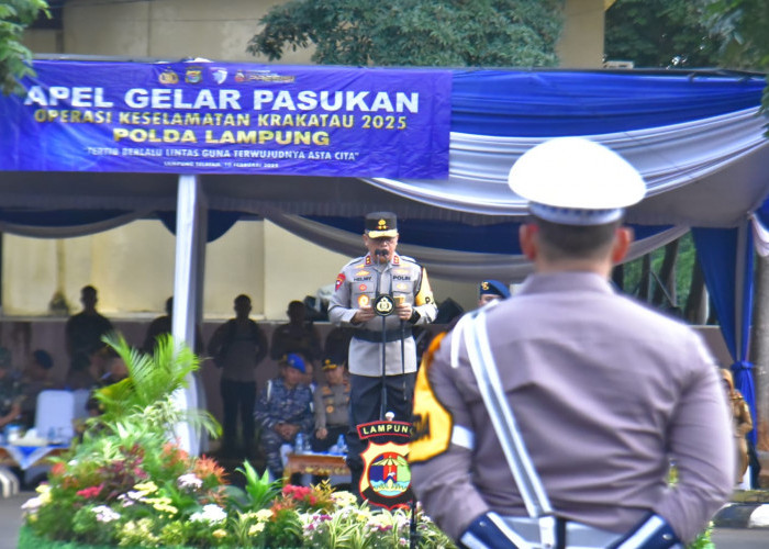 Ratusan Personel Disiagakan Polda Lampung Dalam Ops Keselamatan Krakatau 2025