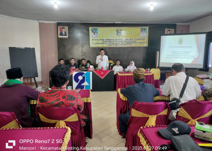 Pemkab Tanggamus Sosialisasikan UU Nomor 7 Tahun 2017 Tentang Pemilihan Umum