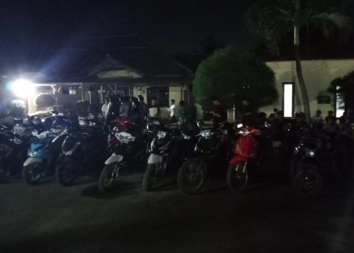 Diduga Bakal Aksi Balap Liar, Polsek Sukarame Amankan 30 Sepeda Motor 