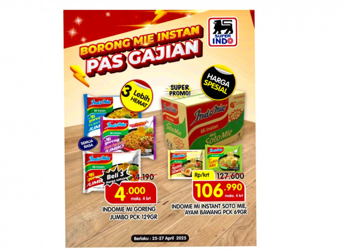 Promo Gajian di Superindo Hari Ini, Borong Mie Instan Dengan Harga Spesial