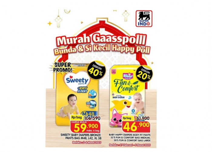 Dapatkan Promo Superindo Hari Ini, Ada Diskon Popok Bayi Hingga 40 persen