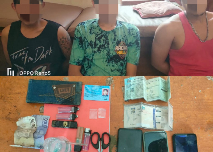Sedang Asik Pesta Sabu Tiga Pemuda Diamankan Polisi