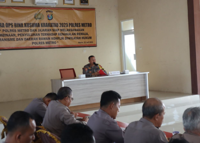 Ciptakan Kamtibmas Kondusif, Polres Metro Gelar Latihan Pra Operasi Bina Kusuma Krakatau Tahun 2023