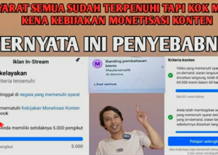 Penyebab Gagal Monetisasi Konten Facebook Pro, Ini Kesalahan yang Harus Dihindari Kreator