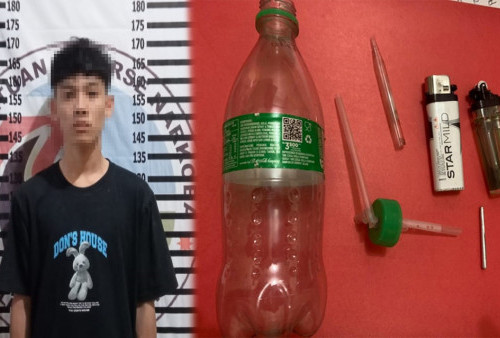 Nekat Ngefly, Pemuda Tanggung Ini Diamankan Polisi