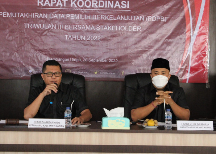 KPU Way Kanan Gelar Rapat Penetapan PDPB, Ini Hasilnya