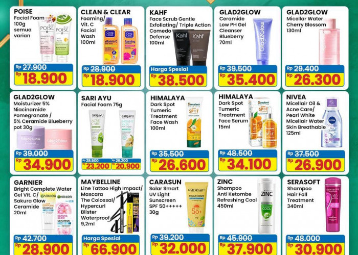 Promo Indomaret Persiapan Wajah Glowing Di Hari Raya, Dapatkan Diskon Facial Foam Rp 18 Ribu 