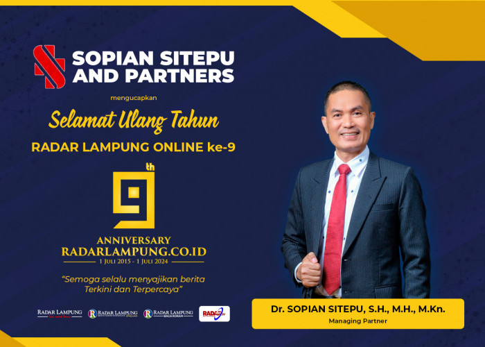 Sopian Sitepu and Partners Mengucapkan Selamat Ulang Tahun ke-9 Radar Lampung Online