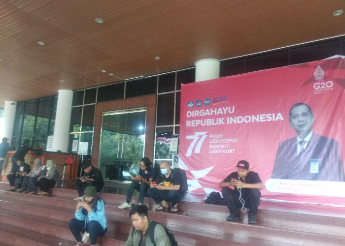Gedung Rektorat dan Rumdis Rektor Unila Terlihat Sepi Pasca OTT