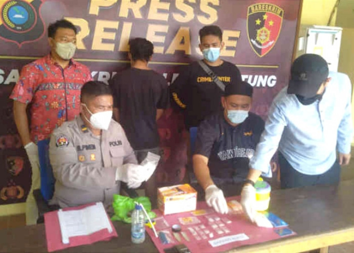 Pria Asal Lampung Ditangkap di Babel, Ngaku Jual Sabu untuk Bayar Hutang Istri