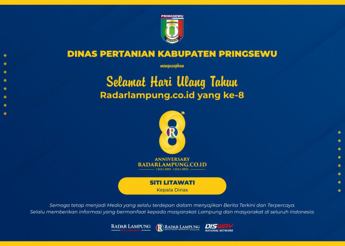 Dinas Pertanian Kabupaten Pringsewu: Selamat Ulang Tahun ke-8 Radar Lampung Online