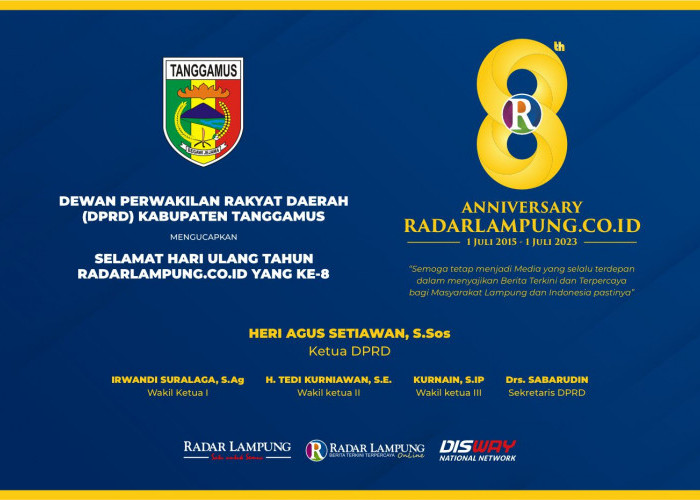DPRD Kabupaten Tanggamus: Selamat Milad Radar Lampung Online ke-8