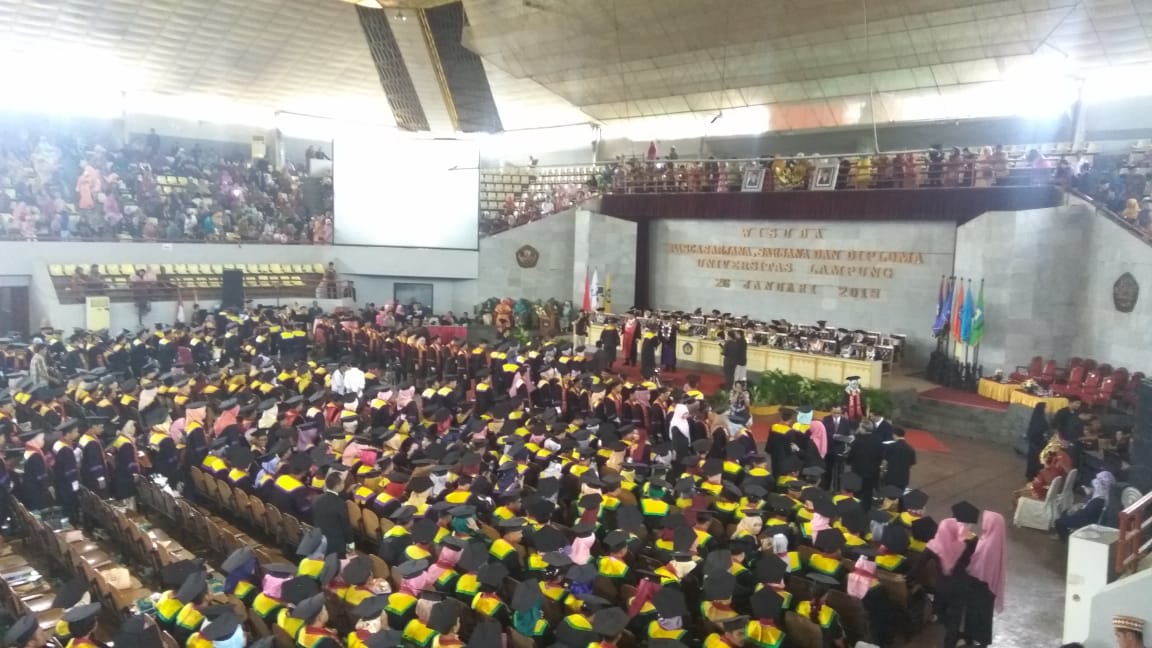Wisuda Periode III 2018/2019, Unila Luluskan 754 Mahasiswa