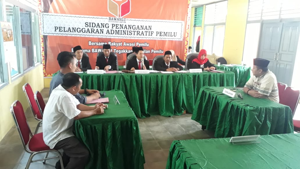 Bawaslu Bandarlampung Sidangkan Dugaan Pelanggaran Caleg PAN