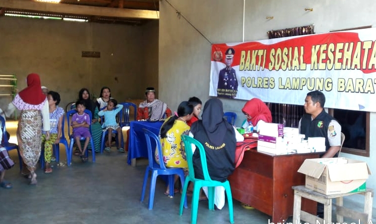 Dekati Masyarakat, Polres Lambar Gelar Bhakti Sosial