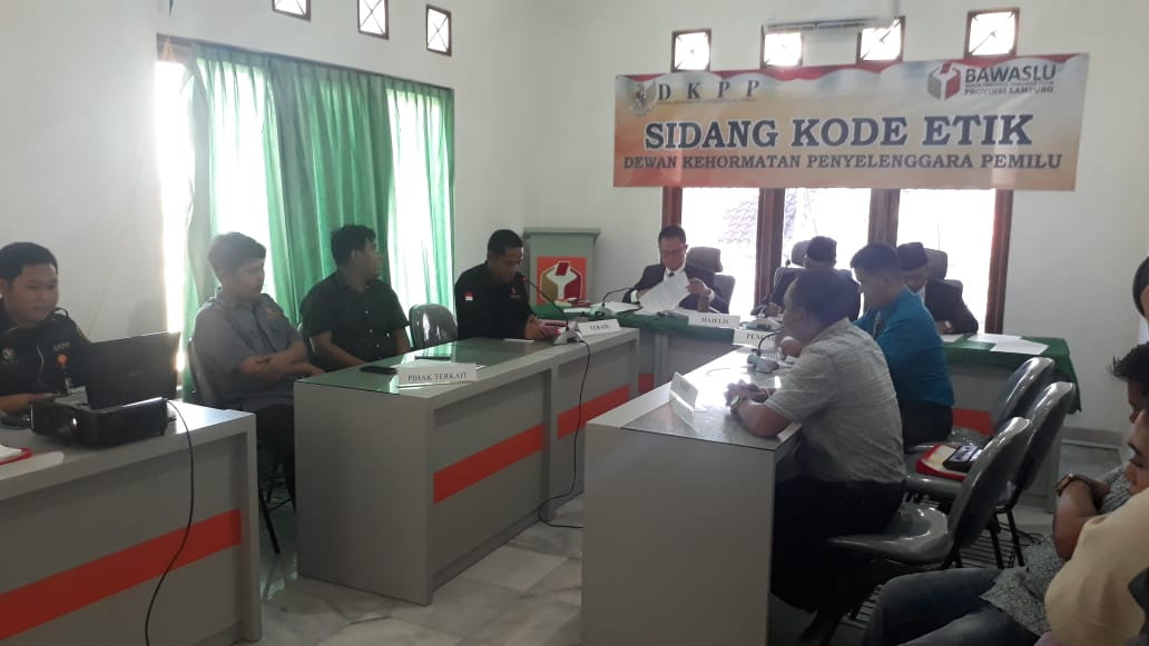 DKPP Sidangkan Anggota Bawaslu Pesawaran yang Terdata Pengurus Parpol