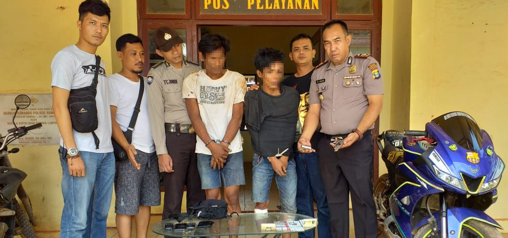 Dua Pelaku Spesial Curanmor Diamankan Polsek Rawajitu, Satu Pelaku Dihadiahi Timah Panas