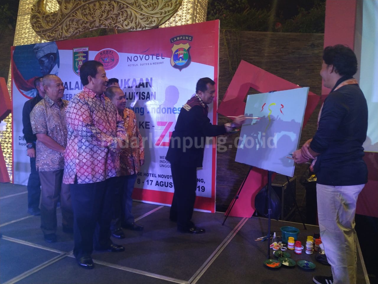 Polda Lampung Gelar Pameran dan Lelang Lukisan, Ada Buah Karya Mantan Wagub Lho