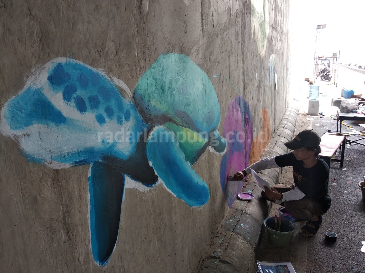 Underpass Unila Disulap Jadi Ikon Bawah Laut