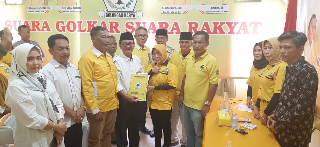 Gunakan Momentum Serba 10, Ampian Daftar Bacalon Wali Kota Golkar Metro