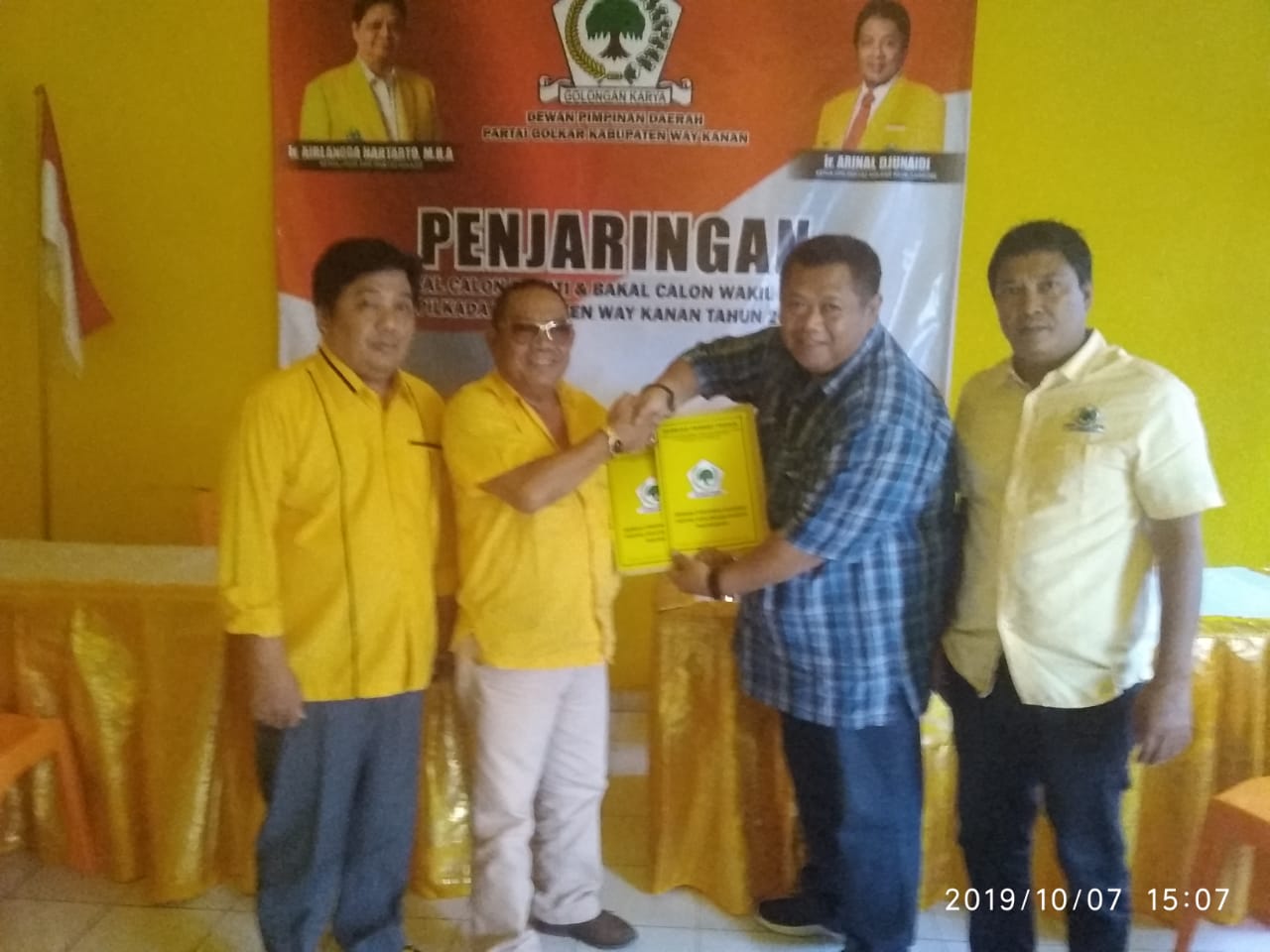 Petahana Adipati Surya-Edward Anthony Kompak Ikut Penjaringan PG Waykanan