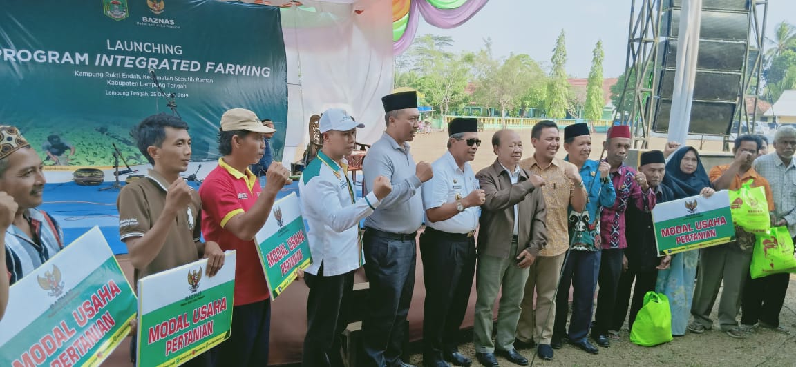 Baznas dan Pemkab Lamteng Luncurkan Program Integrated Farming