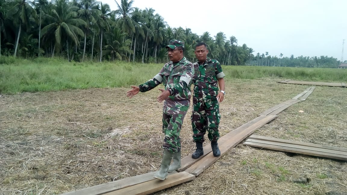 Satgas TMMD ke-106 Kodim 0314/Inhil Siapkan Helipad di Sanglar