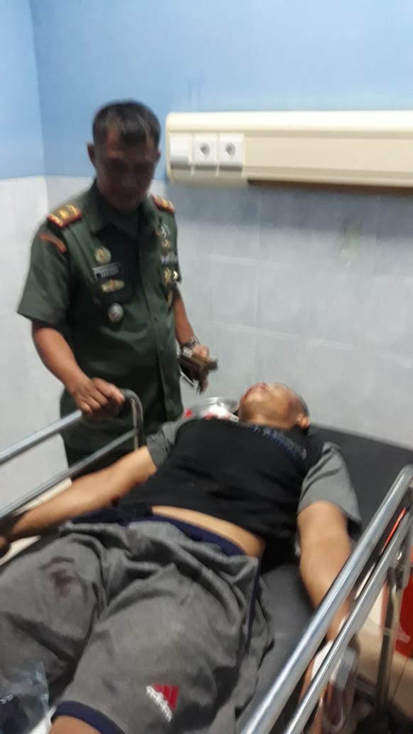 Sigap, Danramil 410-05/TKP Bantu Korban Kecelakaan