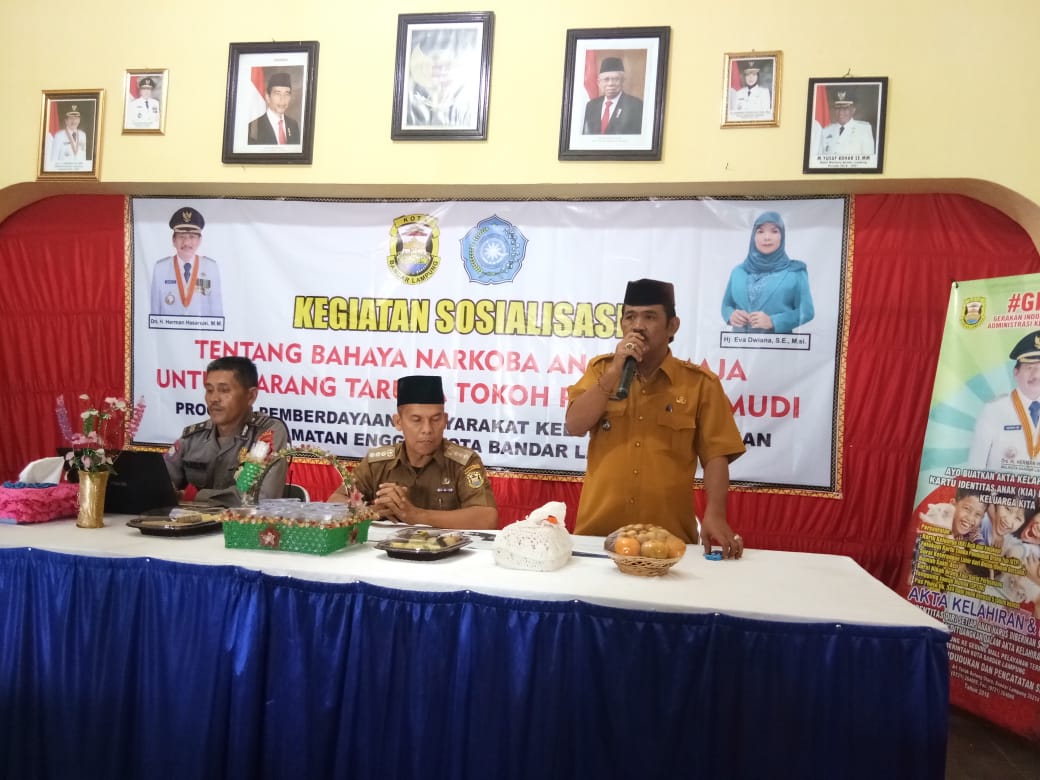 Babinsa Pahoman Ikuti Sosialisasi Bahaya Narkoba