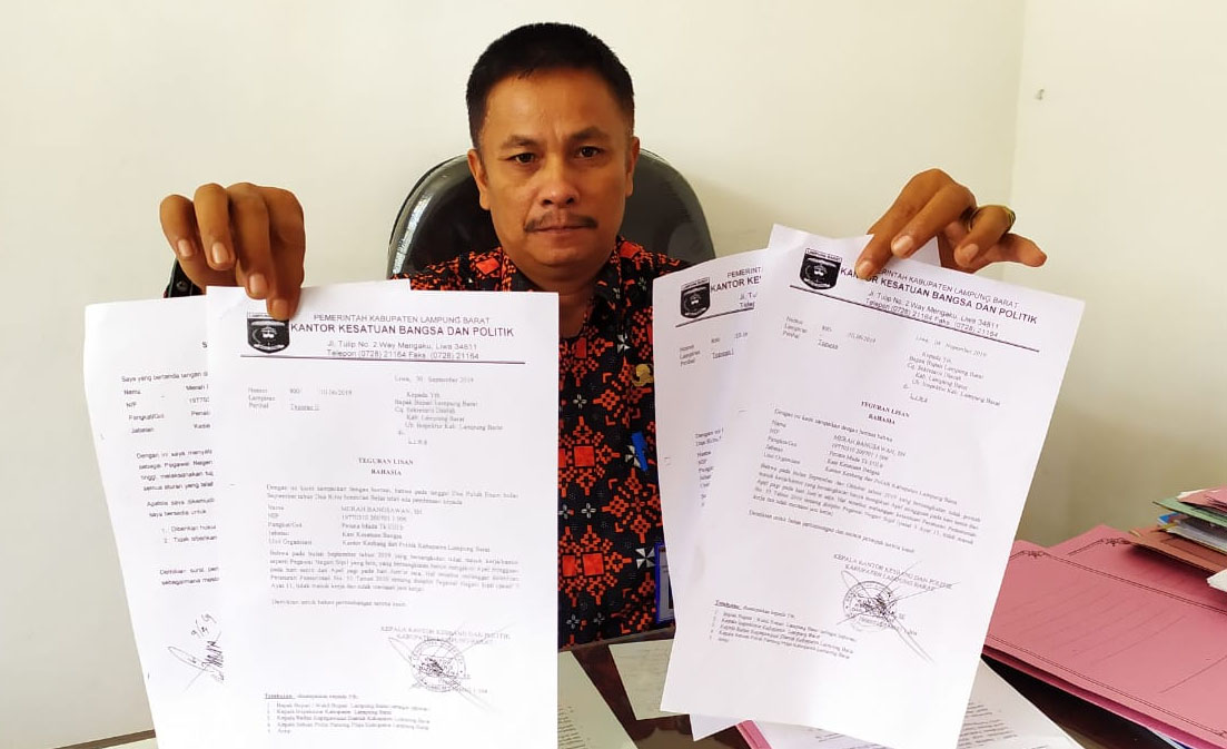 Kisruh Kesbangpol Lambar, Bos-Anak Buah Saling Buka Kesalahan  