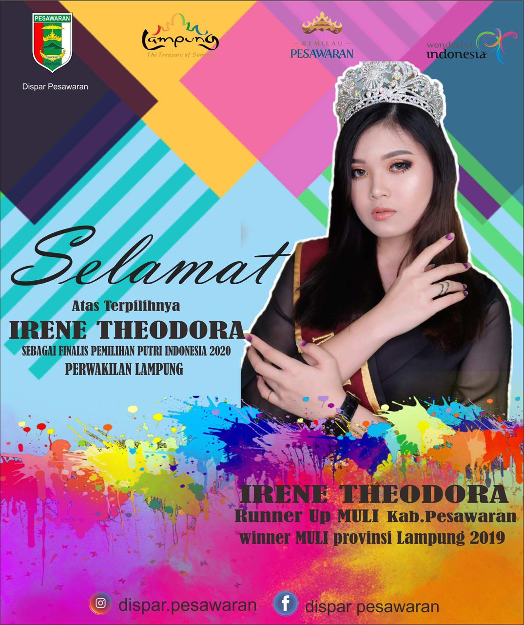 Muli Pesawaran Wakili Lampung Dalam Ajang Putri Indonesia 2020