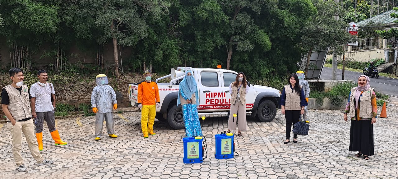 Hipmi Lampung Ikut Perangi Virus Corona, Bagikan Cairan Disinfektan dan Hand Sanitizer Gratis