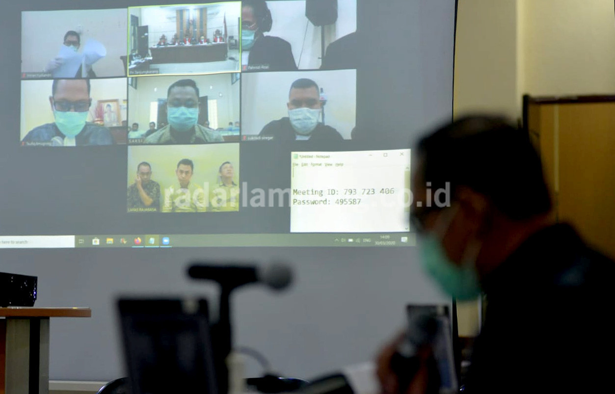 Tujuh Saksi Kembali Akan Dihadirkan di Sidang Online Suap Fee Proyek Lampura Besok