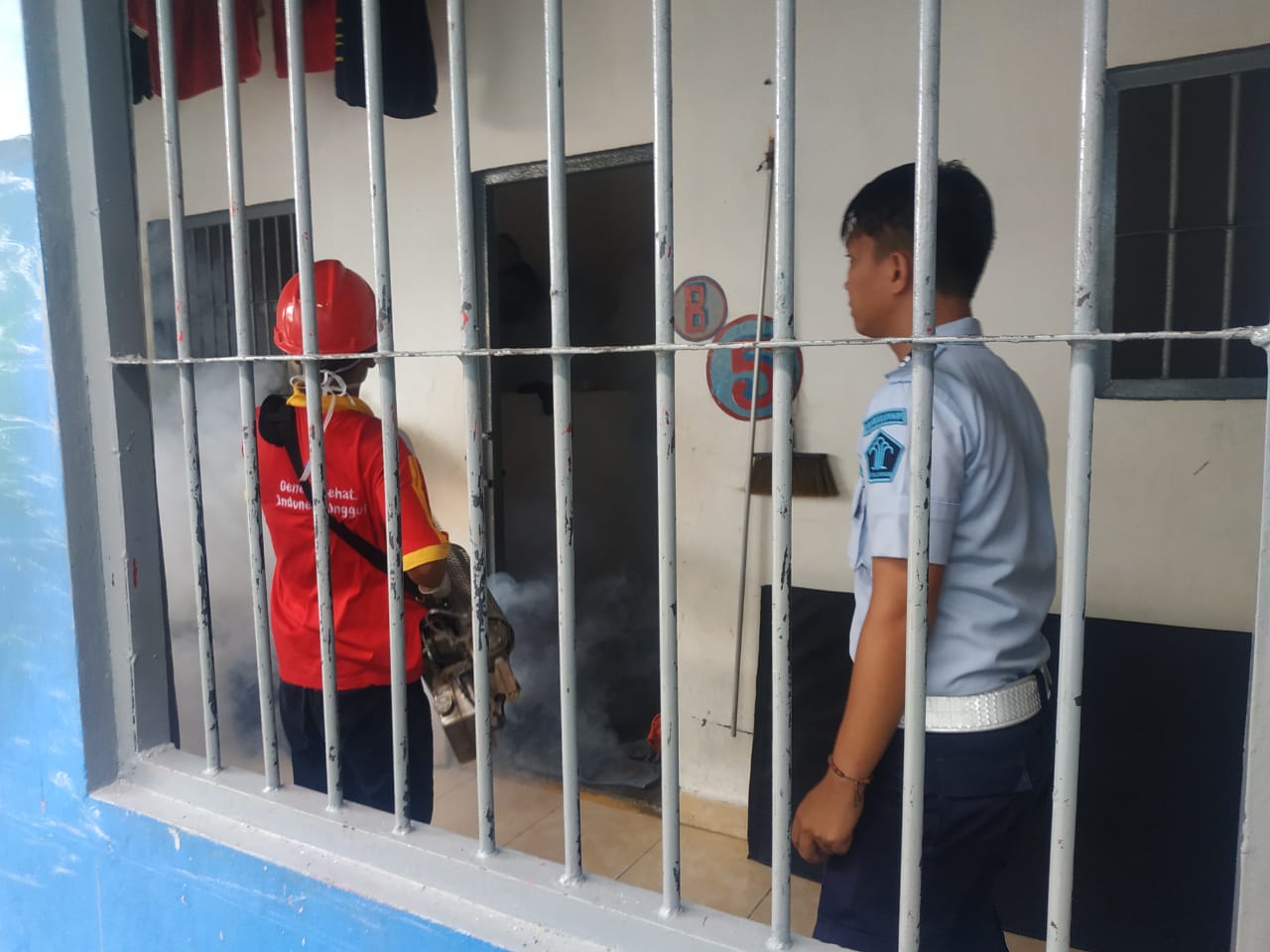 Marak DBD, Lapas Kalianda Fogging Seluruh Blok