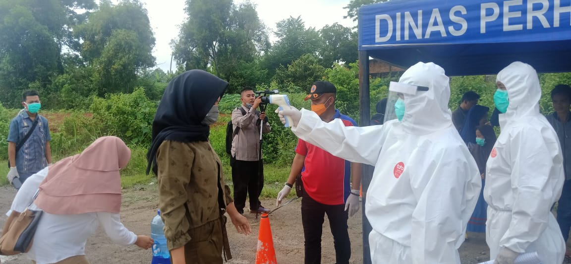 Kendaraan Luar Daerah di Sweeping dan Dicek Kesehatan Antisipasi Covid-19