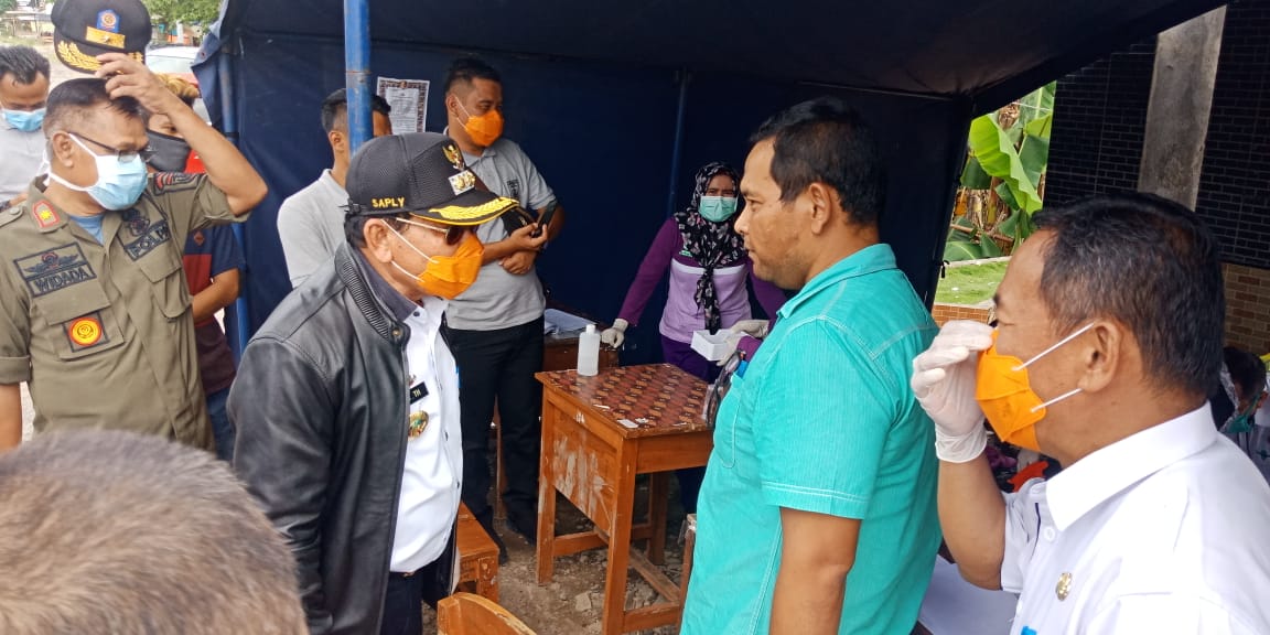 Bupati Mesuji Monitoring Posko Penaganan Covid-19