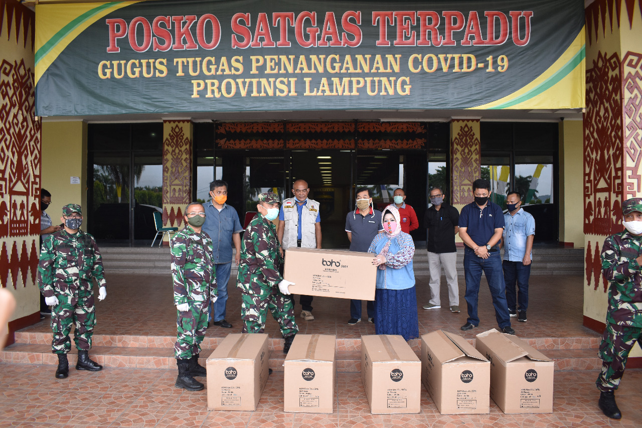 Korem 043/Gatam Serahkan APD untuk Kabupaten se Lampung