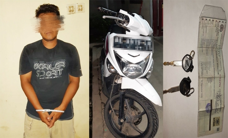 Miliki Konter HP, Masih Curi Motor Tetangga
