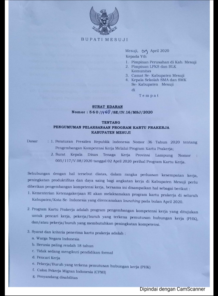 Yuk Bagi Warga Mesuji Daftar Kartu Prakerja, Ini Syarat-syaratnya Loh!