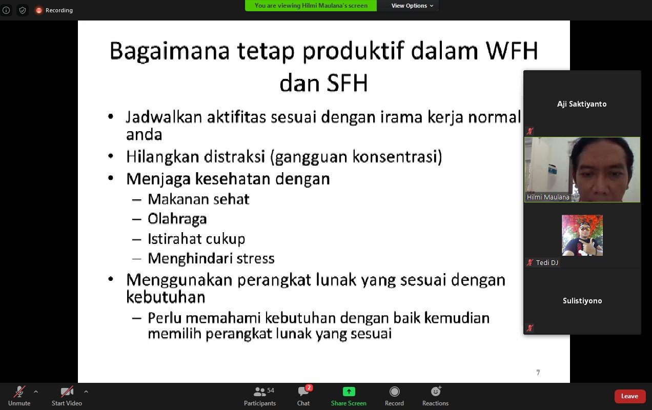 Darmajaya Bicara Perangkat Lunak untuk Tetap Produktif Selama WFH/SFH