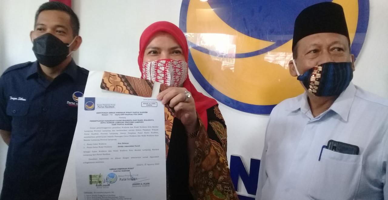 NasDem Serahkan Formulir B1KWK ke Bunda Eva dan M. Nasir
