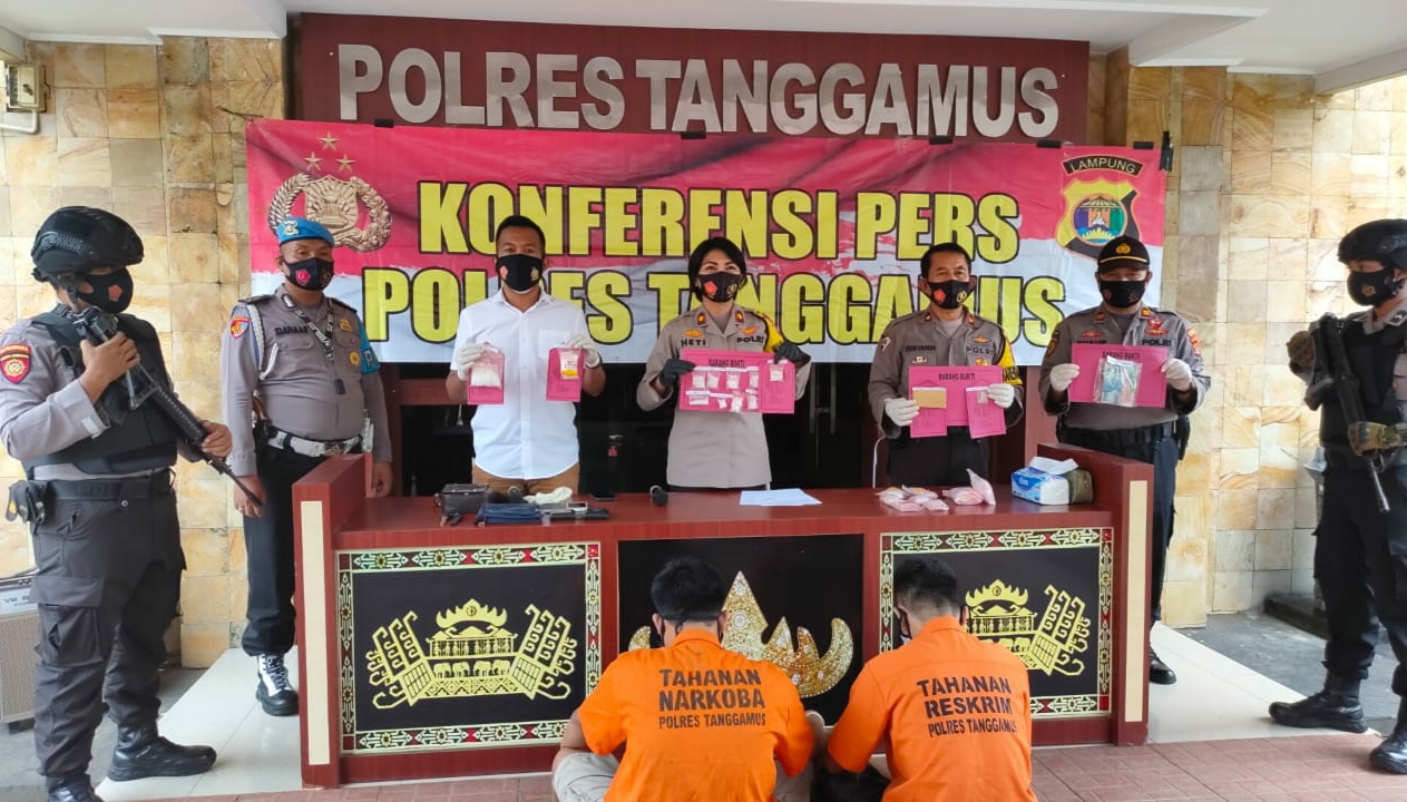 Bandar Sabu di Pugung Tertangkap, Satresnarkoba Polres Tanggamus Sita 95 Paket Sabu 