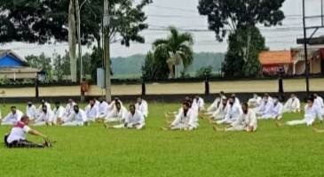 Personel Polres Lamtim Gelar Latihan Bela Diri