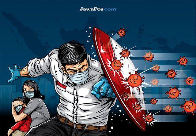 Pasang Stiker Himbauan Covid-19, Satlantas Lampura Peduli Kesehatan