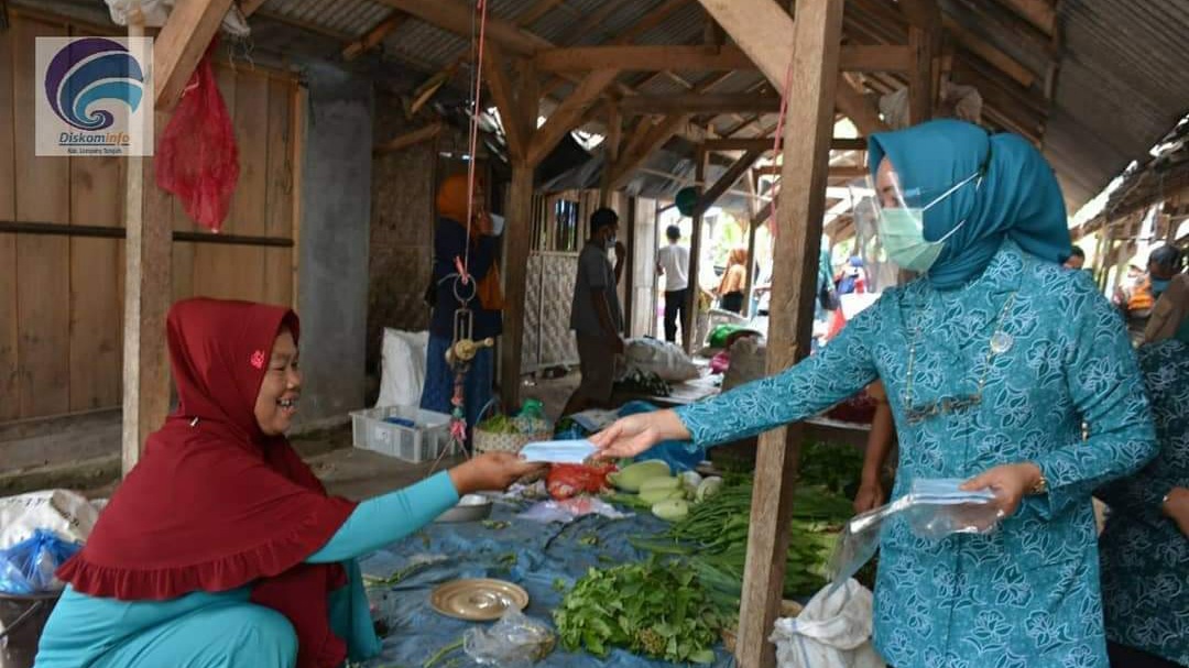 Gebrak Masker Kembali Dilaksanakan TP PKK Lamteng di Wilayah Barat