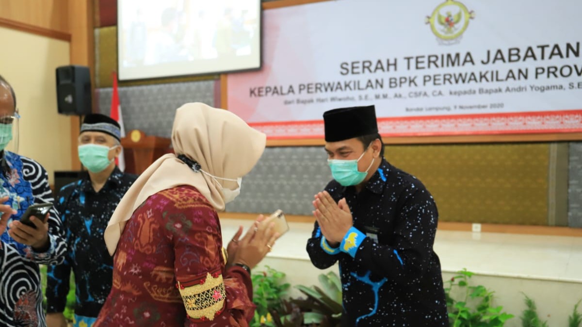 Winarti Hadiri Sertijab Kepala BPK Lampung