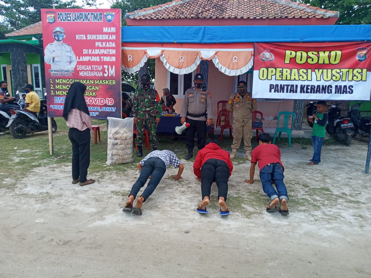 Tim Operasi Yustisi Sasar Pantai Kerang Emas Lamtim